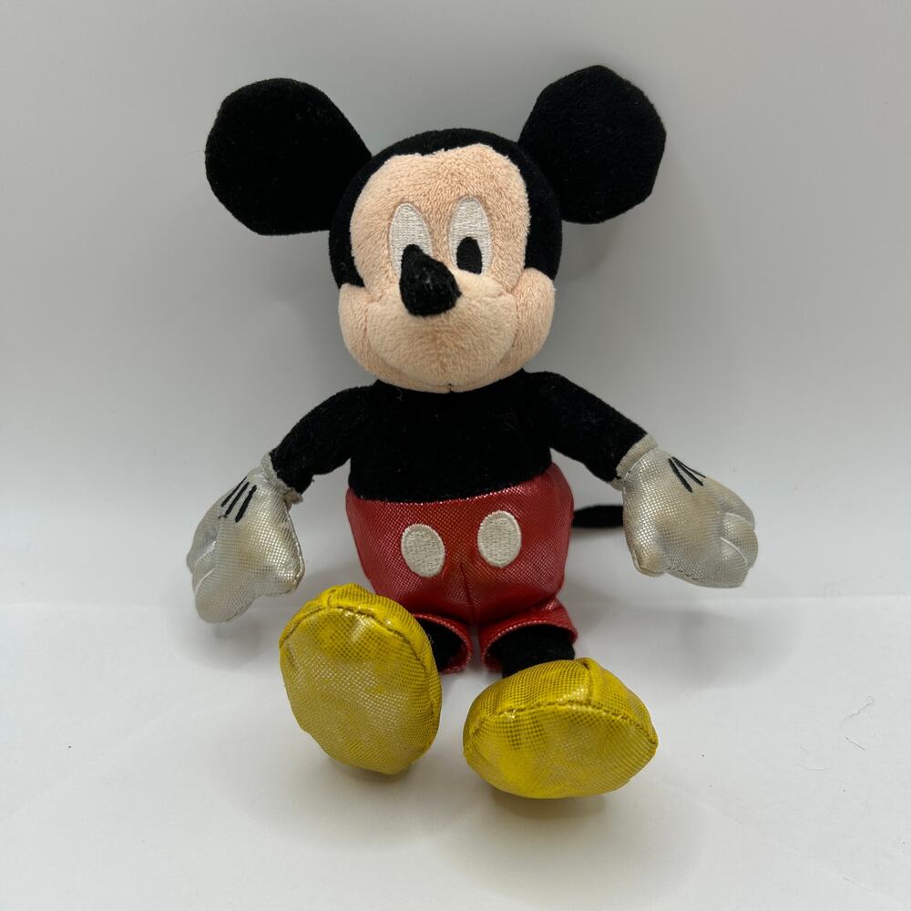 8 in TY Beanie Babies Sparkle Mickey Mouse Stuffed Animal Plush Toy 2014 AS IS